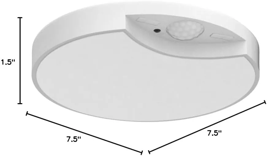 Rechargeable Motion Sensor Ceiling Light with Remote - 7.5inch Battery Powered Ceiling Light for Closets, Shower, Stairs, Shed, Hallway