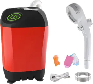 Rechargeable Shower Pump | Portable Shower for Rvs | Compact Camping Shower Kit, Portable Shower for Boating, Collapsible Shower Bag for Travel, Portable Shower for Outdoor Adventures