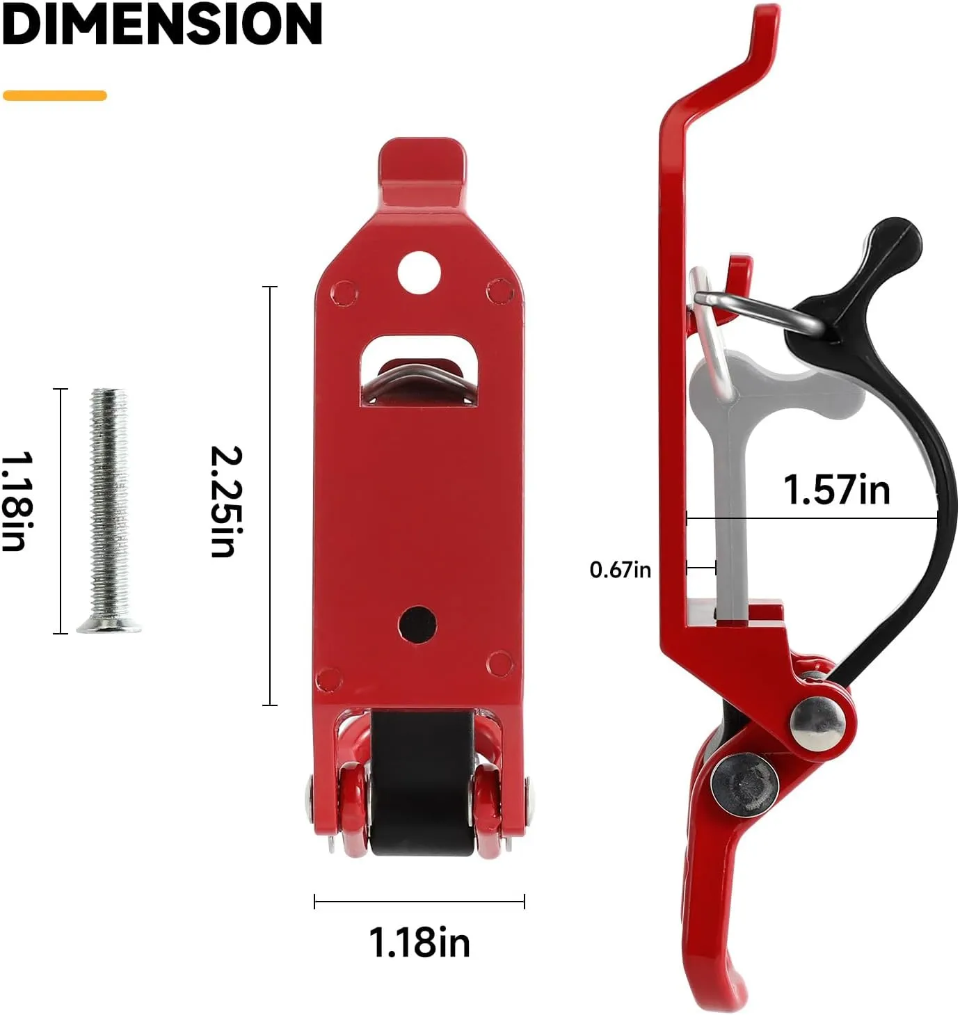 Red Shovel Mount for Roof Rack, Shovel Holder Wall Mount for Truck Off-Road Accessories, Heavy Duty Metal Rubber Shovel Rack, Boats, Truck, Axe Holder Organizer Clamp Mount Kit - 6 PCS