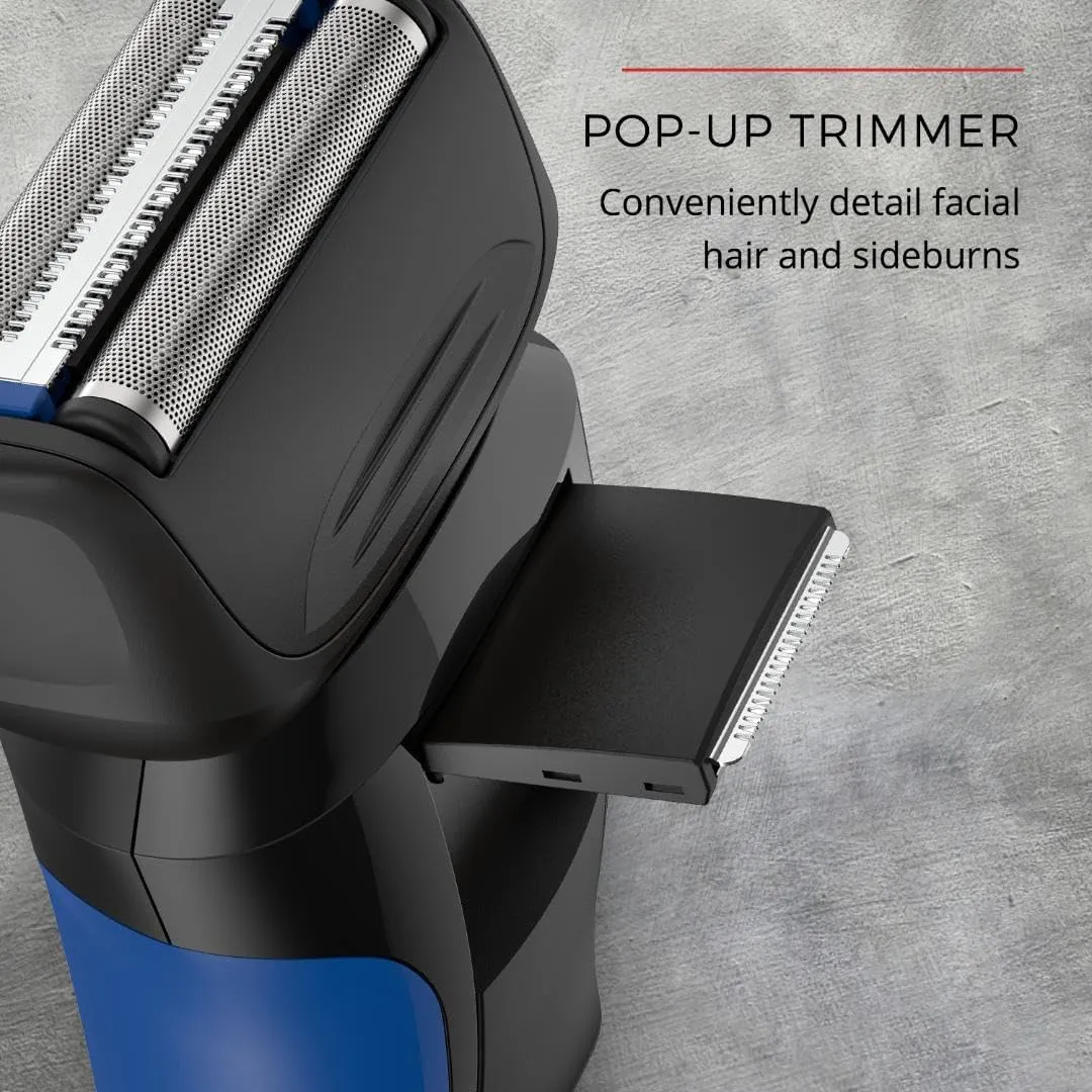 Remington Comfort Series Foil Shaver for Men, Electric Shaver, Pop-up Trimmer, Blue, PF7400E