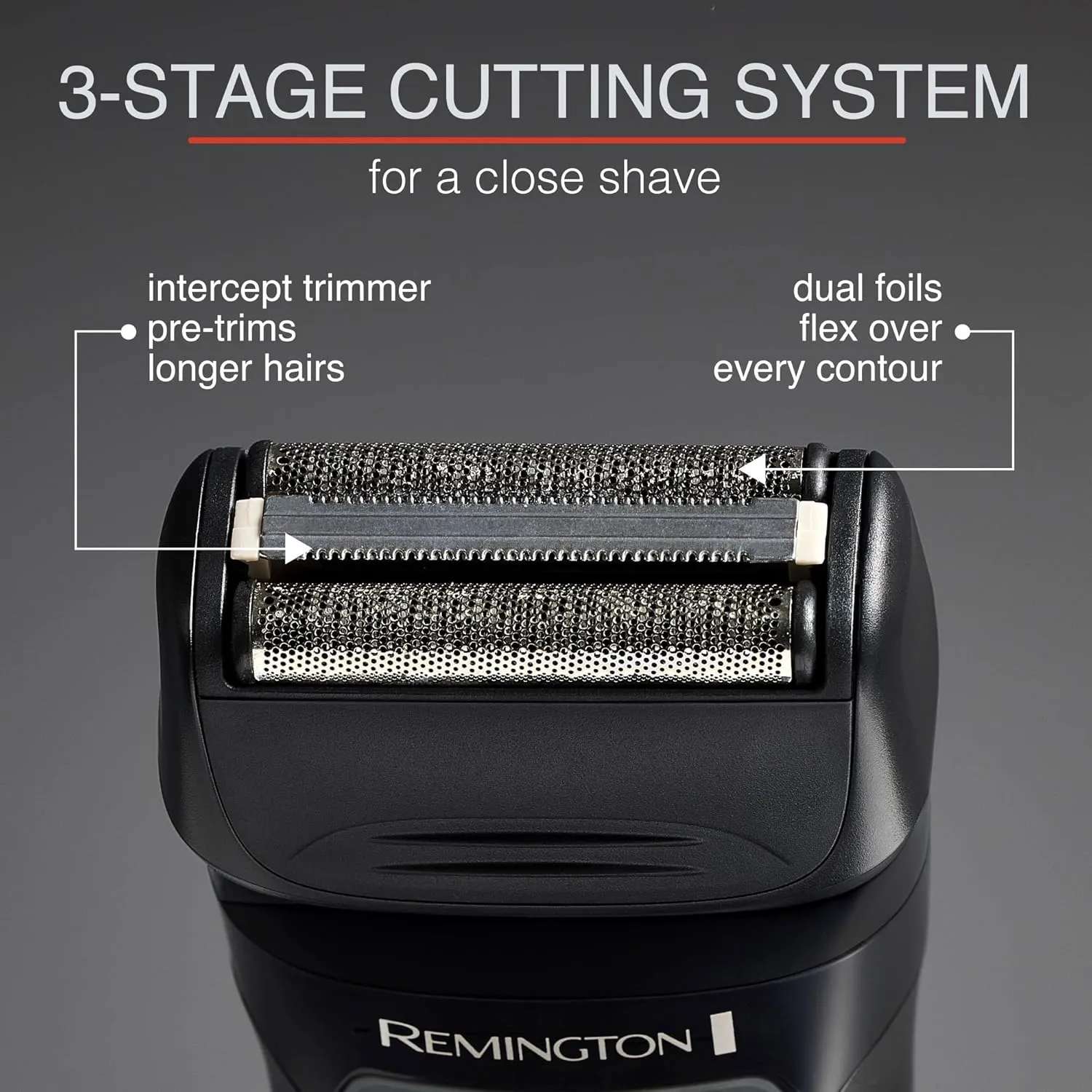 Remington F4 Style Series Foil Shaver for Men, Flexing Blades for Close and Comfortable Shave, Cordless Electric Rechargeable Razor.
