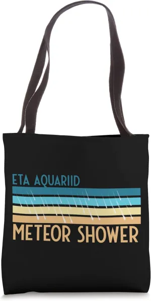 Retro Stripes Era Aquariid Meteor Shower Tote Bag