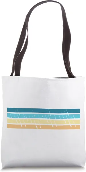 Retro Stripes Meteor Shower Tote Bag