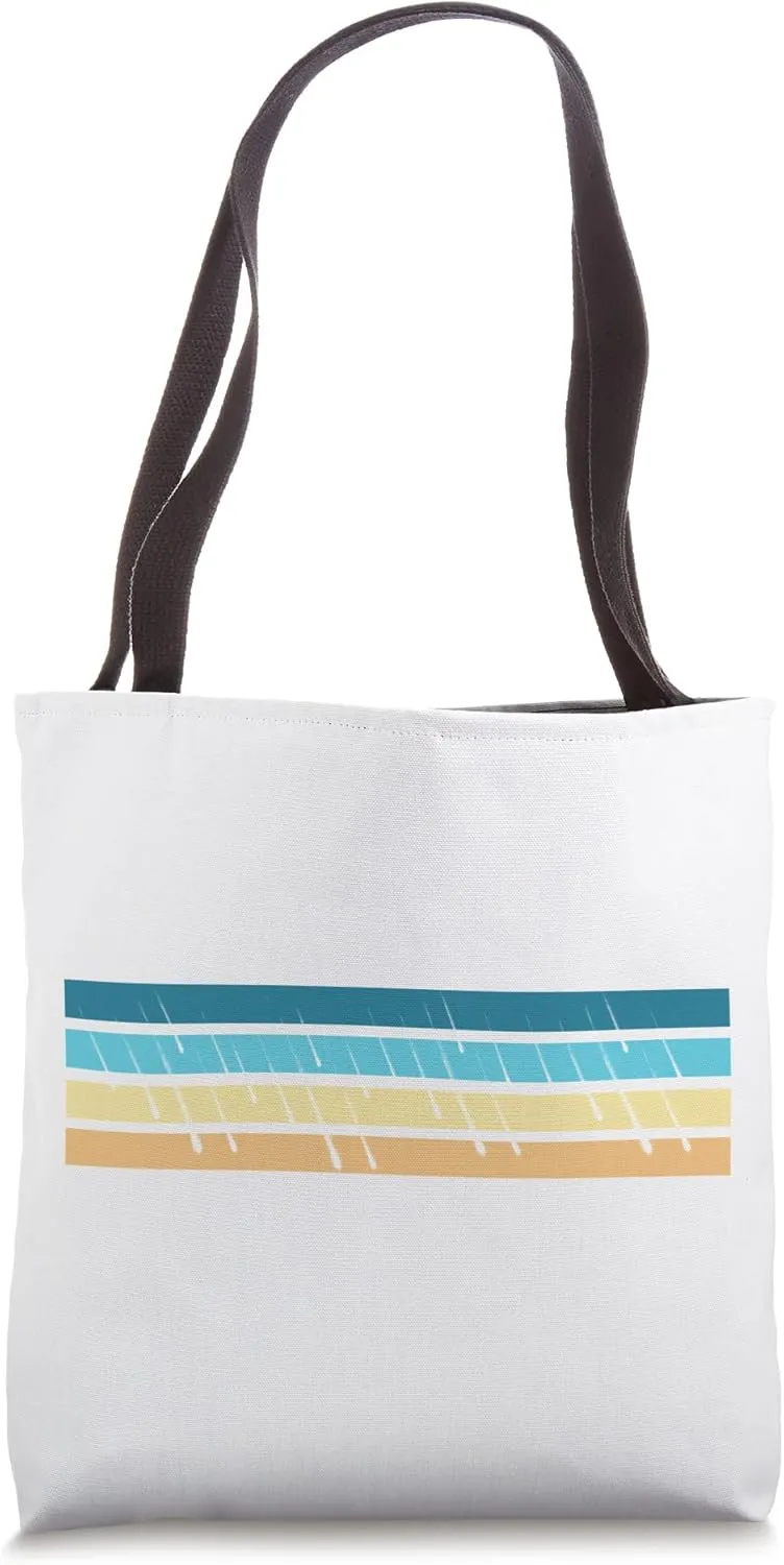 Retro Stripes Meteor Shower Tote Bag