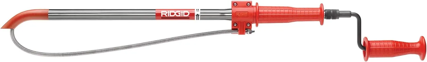 RIDGID 46683 K-1 Combination Auger with C-Style Cutter Head, Telescoping Drain Auger to Remove Drain Clogs in Sinks and Urinals
