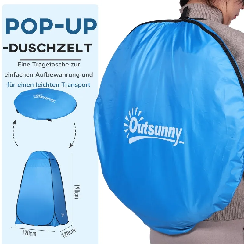 Rootz Pop Up Toilet Tent - Mobile Camping Shower Tent - Changing Tent - Quick Setup - Enhanced Privacy - Durable and Lightweight - 120cm x 120cm x 190cm