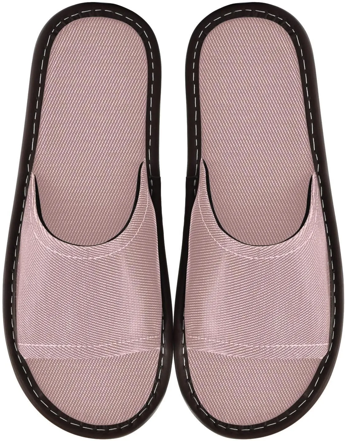 Rosy Brown Pink Womens Bedroom Slippers Reusable Dorm Home Slides for Outdoor Indoor Bedroom