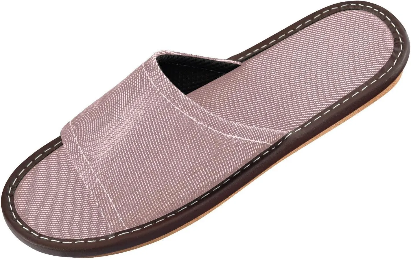 Rosy Brown Pink Womens Bedroom Slippers Reusable Dorm Home Slides for Outdoor Indoor Bedroom