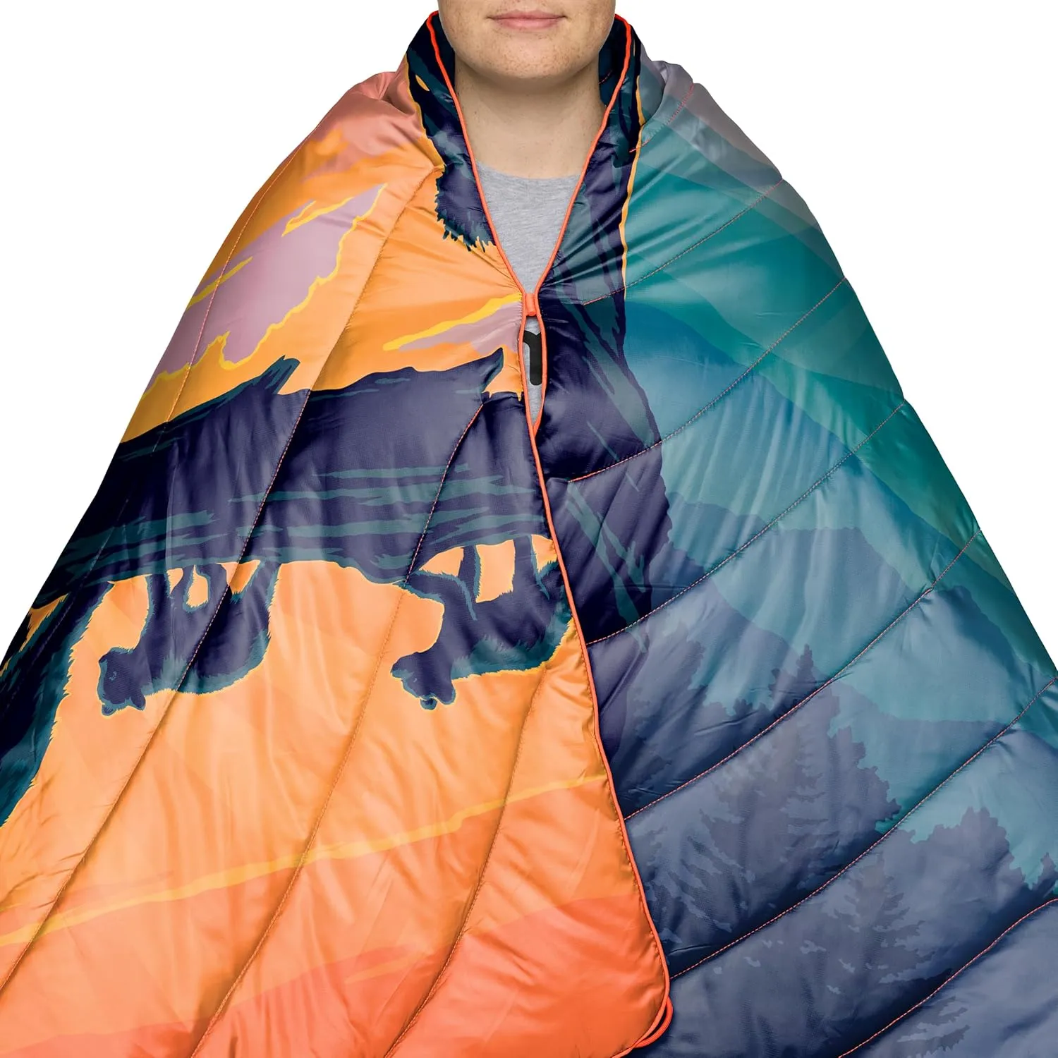Rumpl Original Puffy Great Smoky Mountains - Bear Crossing National Park Blanket for Camping and Outdoors, V2, Great Smoky Mountains - Bear Crossing
