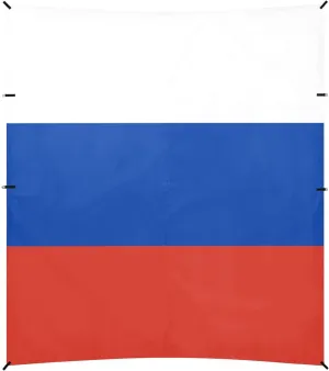 Russia Flag Russian Federation National Blue Red Foldable Beach Cabana UPF50  Lightweight Shade Sun Shelter with Sand Shovel, Sandbags for Backyard and Camping