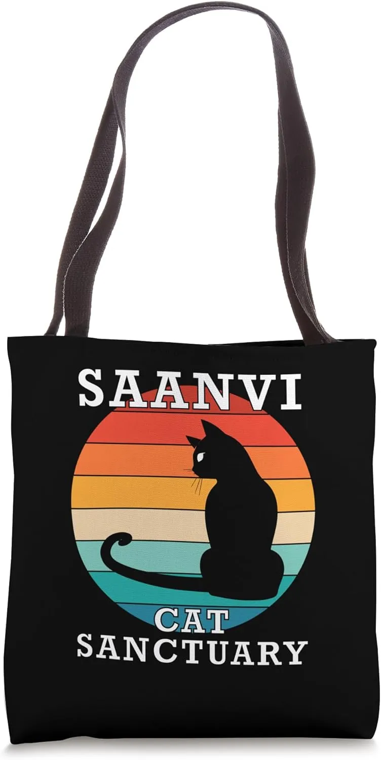 Saanvi Cat Sanctuary Group Family Reunion Name Tote Bag