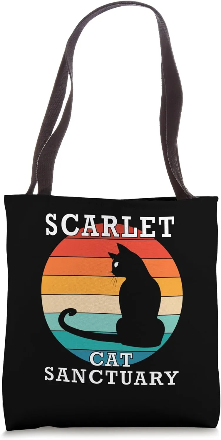Scarlet Cat Sanctuary Group Family Reunion Name Tote Bag