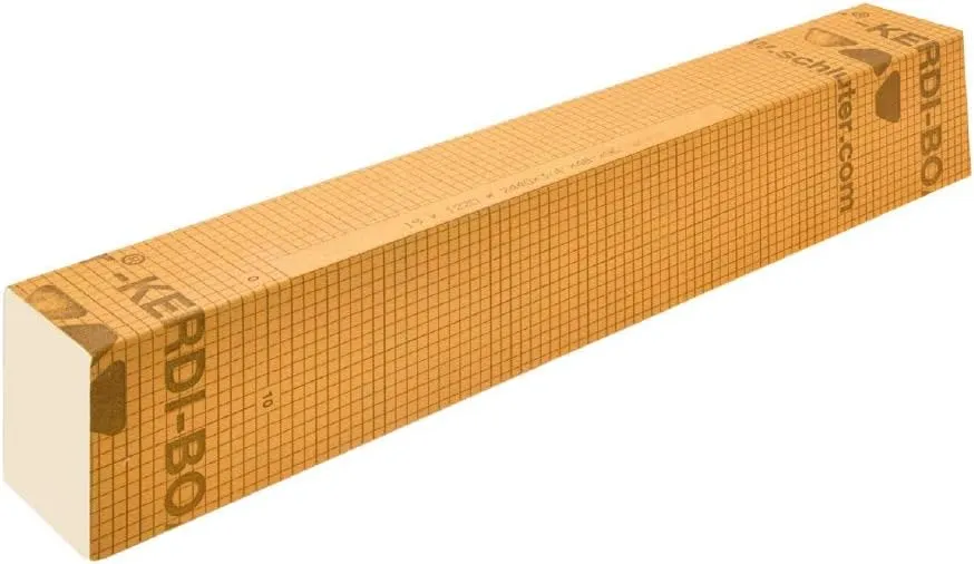 Schluter Kerdi Board Prefabricated Waterproof Shower Curb - Ideal for New Constructions or Bathroom Renovations - 38-inch Length, Lightweight, Load Bearing, Easy Installation - KBSC115150970