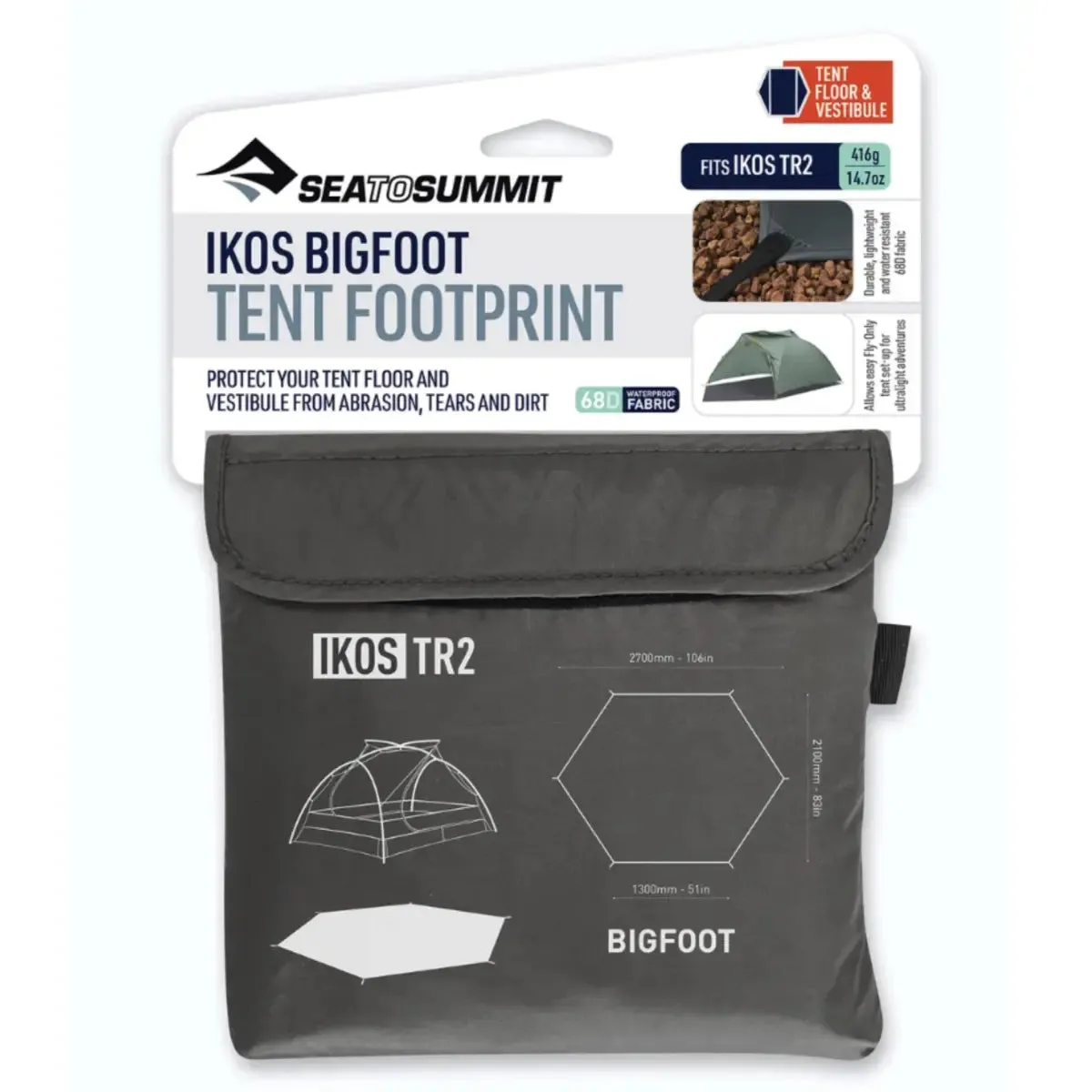 Sea To Summit Ikos TR2 Bigfoot Tent Footprint (2 Person) - Shale Grey