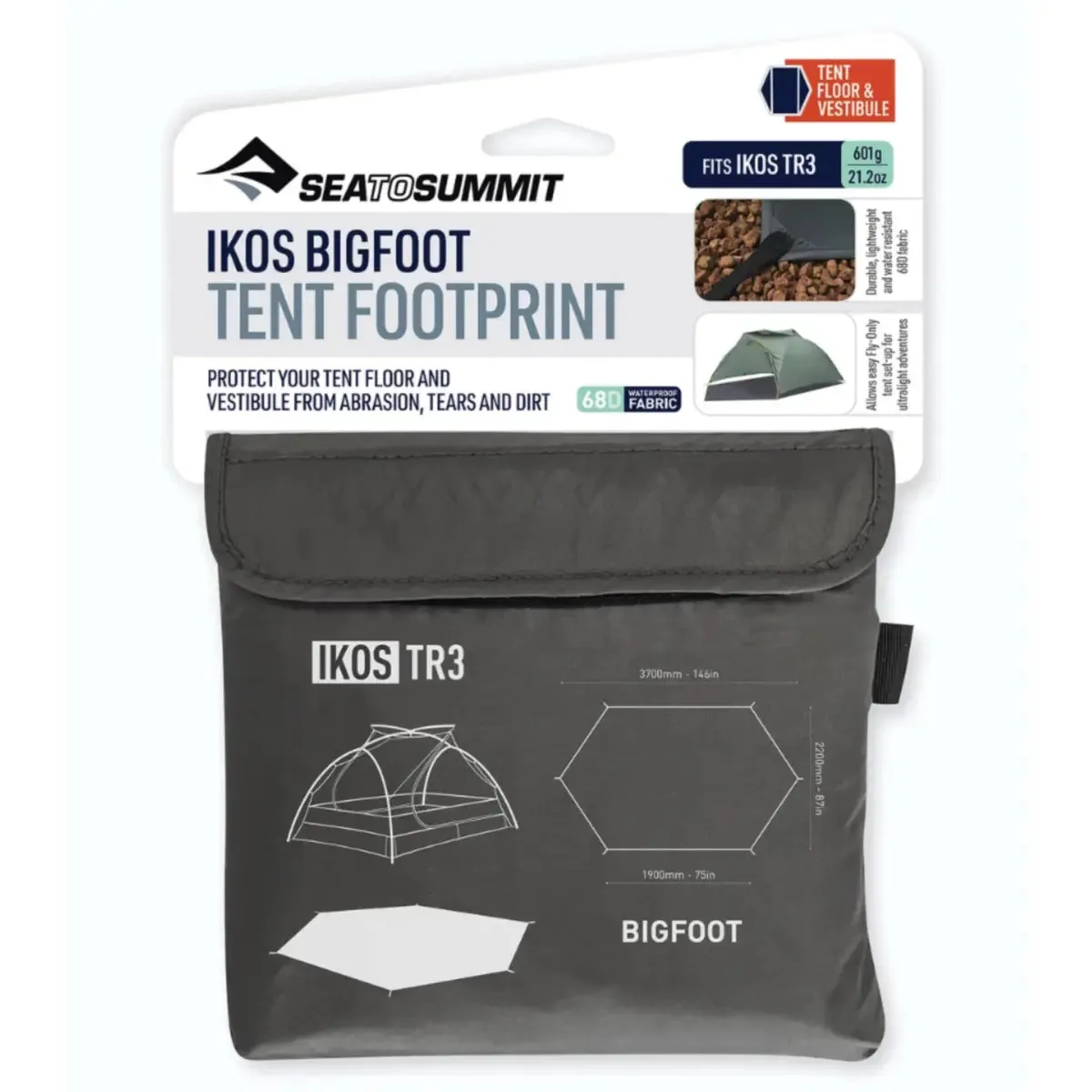 Sea To Summit Ikos TR3 Bigfoot Tent Footprint (3 Person) - Shale Grey