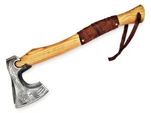 SFG - 20" Handmade Alloy Steel Axe, Durable, Sharp Blade, Lanyard Included. Forged for Hunting, Camping, Kindling, Chopping Firewood, Branch Cutting