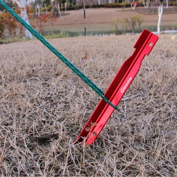 ShineTrip 25cm Triangular Aluminum Alloy Tent Peg Tent Stake Camping Beach Ground Accessories Equipment Blue