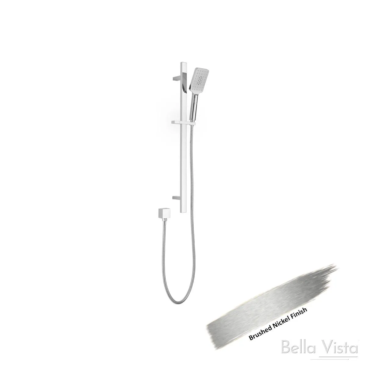 Shower Rail - Square Brushed Nickel