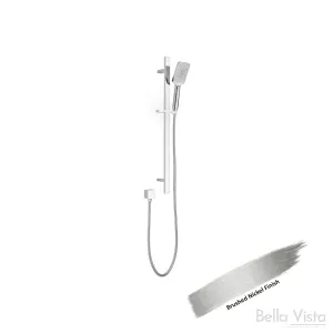 Shower Rail - Square Brushed Nickel