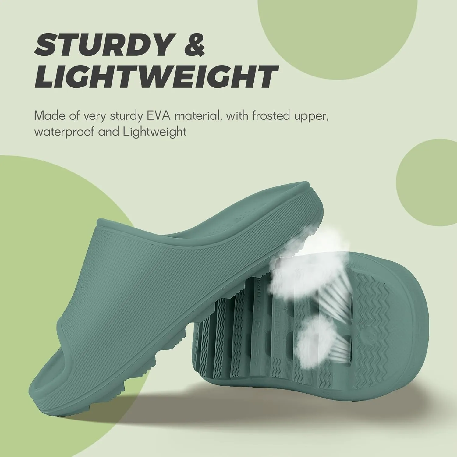 Shower Shoes for Women Men Quick Drying Lightweight Non-Slip Pool Slides Bath Slippers | Ultra Cushion | Thick Sole