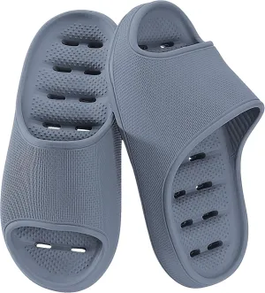 Shower Shoes for Women Men Quick Drying Lightweight Non-Slip Pool Slides Bath Slippers | Ultra Cushion | Thick Sole