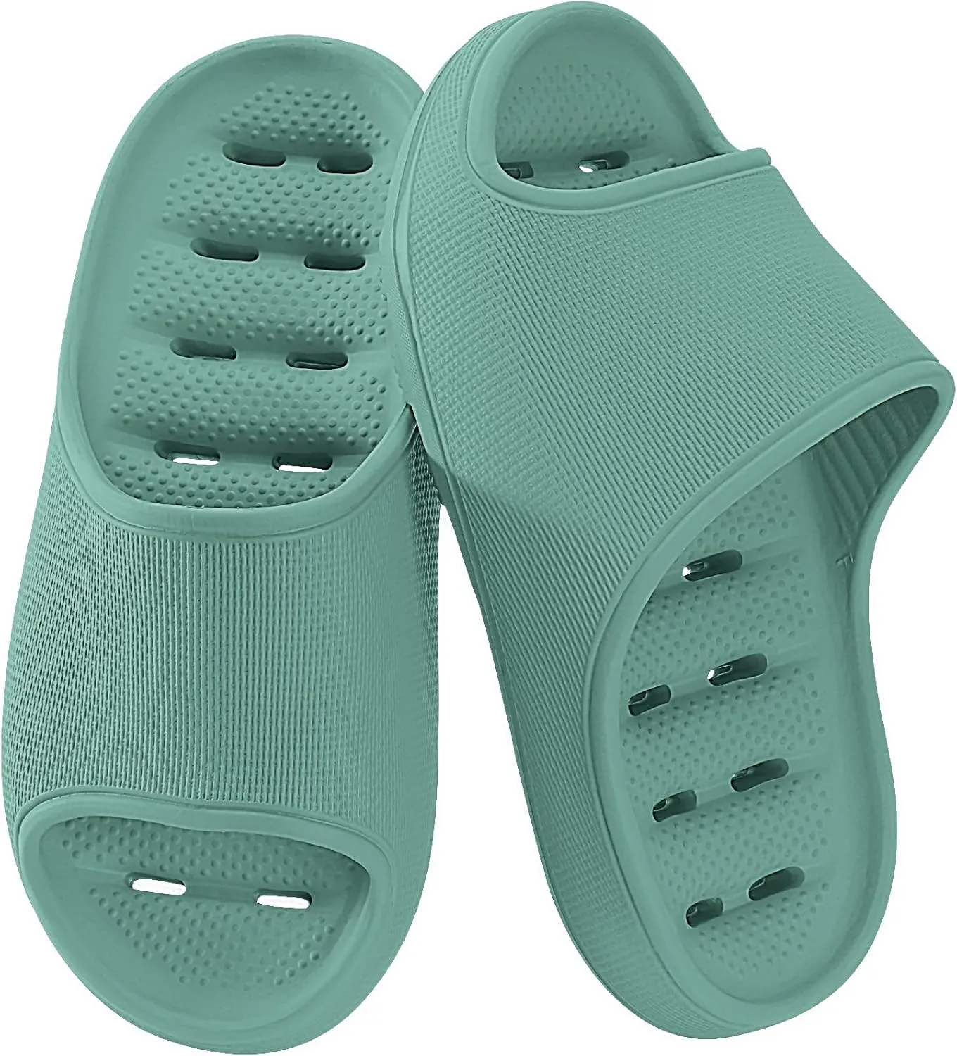 Shower Shoes for Women Men Quick Drying Lightweight Non-Slip Pool Slides Bath Slippers | Ultra Cushion | Thick Sole