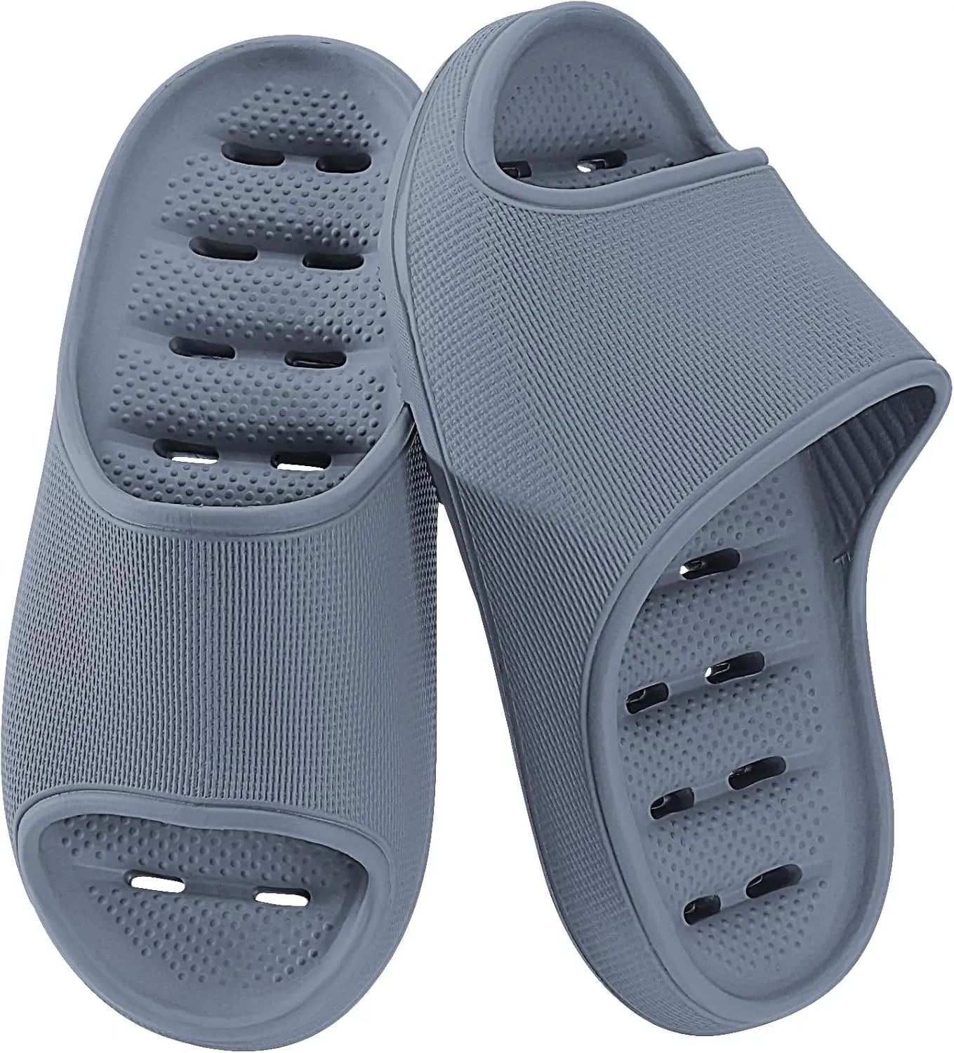 Shower Shoes for Women Men Quick Drying Lightweight Non-Slip Pool Slides Bath Slippers | Ultra Cushion | Thick Sole