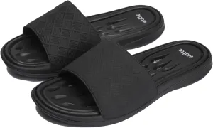 Shower Shoes for Women with Quick Drying Holes Non Slip Drain Pool Slides Lightweight Bathroom Slippers College Dorm Gym Beach Dorm Home Slides Black Size 8