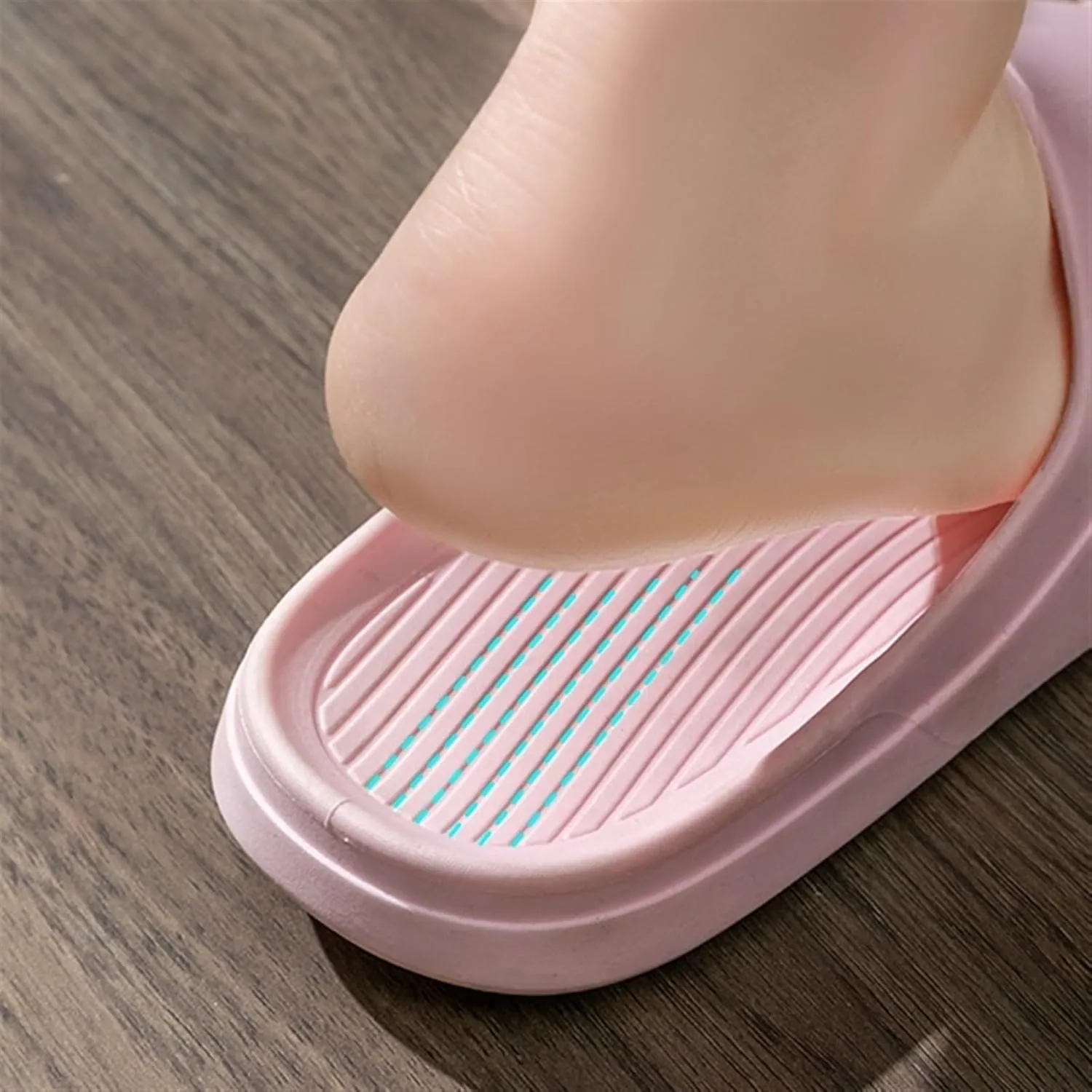 Shower Shoes Women Non-Slip Shower Slippers Home Bathroom Shower Shoes Comfortable Lightweight Home Slippers Shower Slippers(Blue,36-37)
