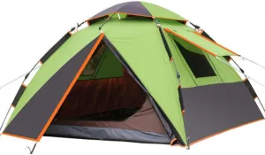 SHQ Tent 3-4 Person Quick Automatic Opening Camping Tent Family Waterproof Anti-UV Ventilation Tent Awnings Garden Pergola Yurt (Color : Emerald Green)