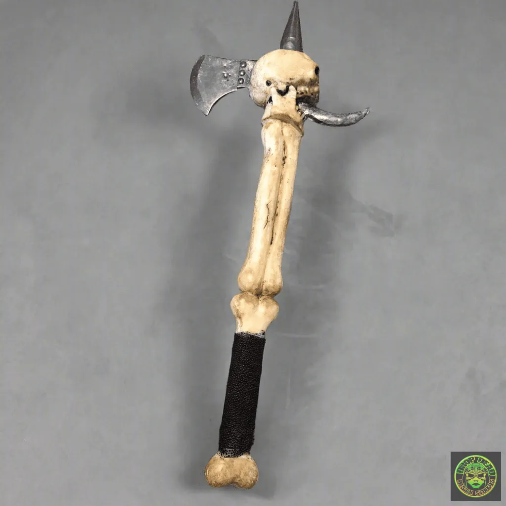 Skull Bone Axe Prop