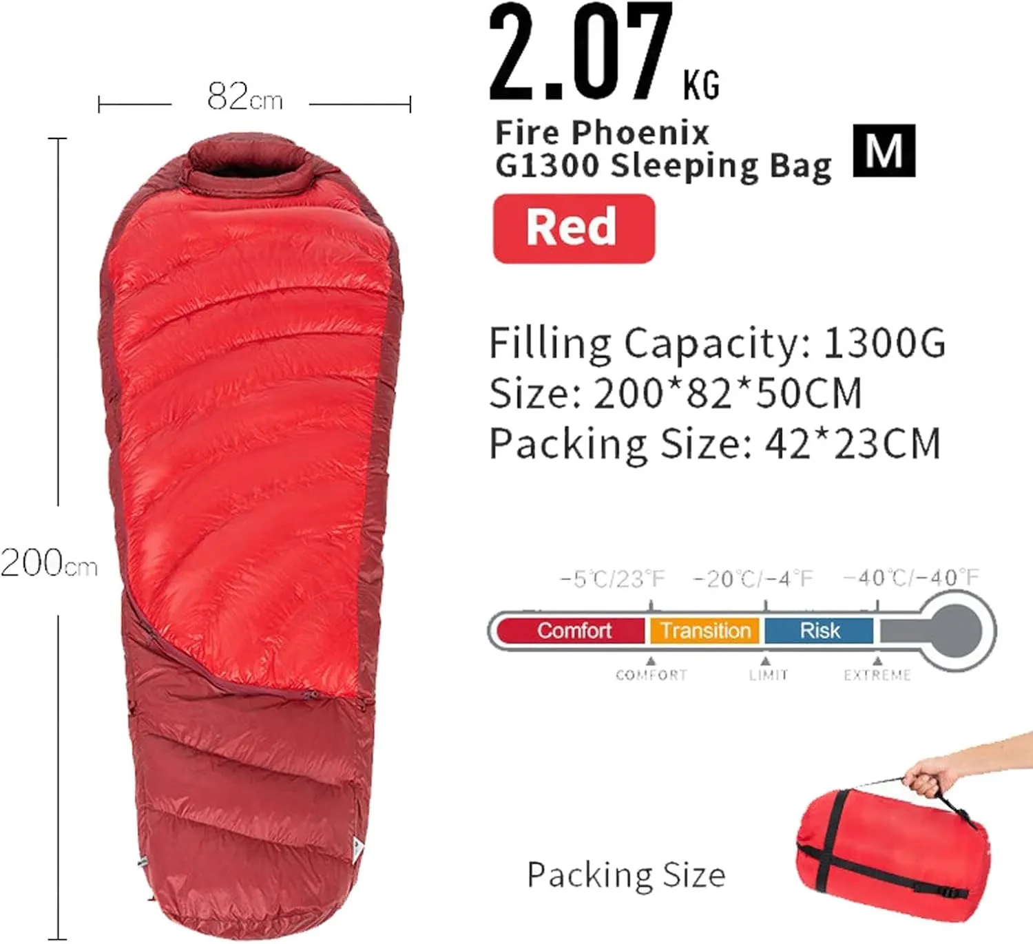 Sleeping Bag Sleeping Bag Mummy Cold Resistance -45℃ Goose Down Snow Mountain Windproof Quilt