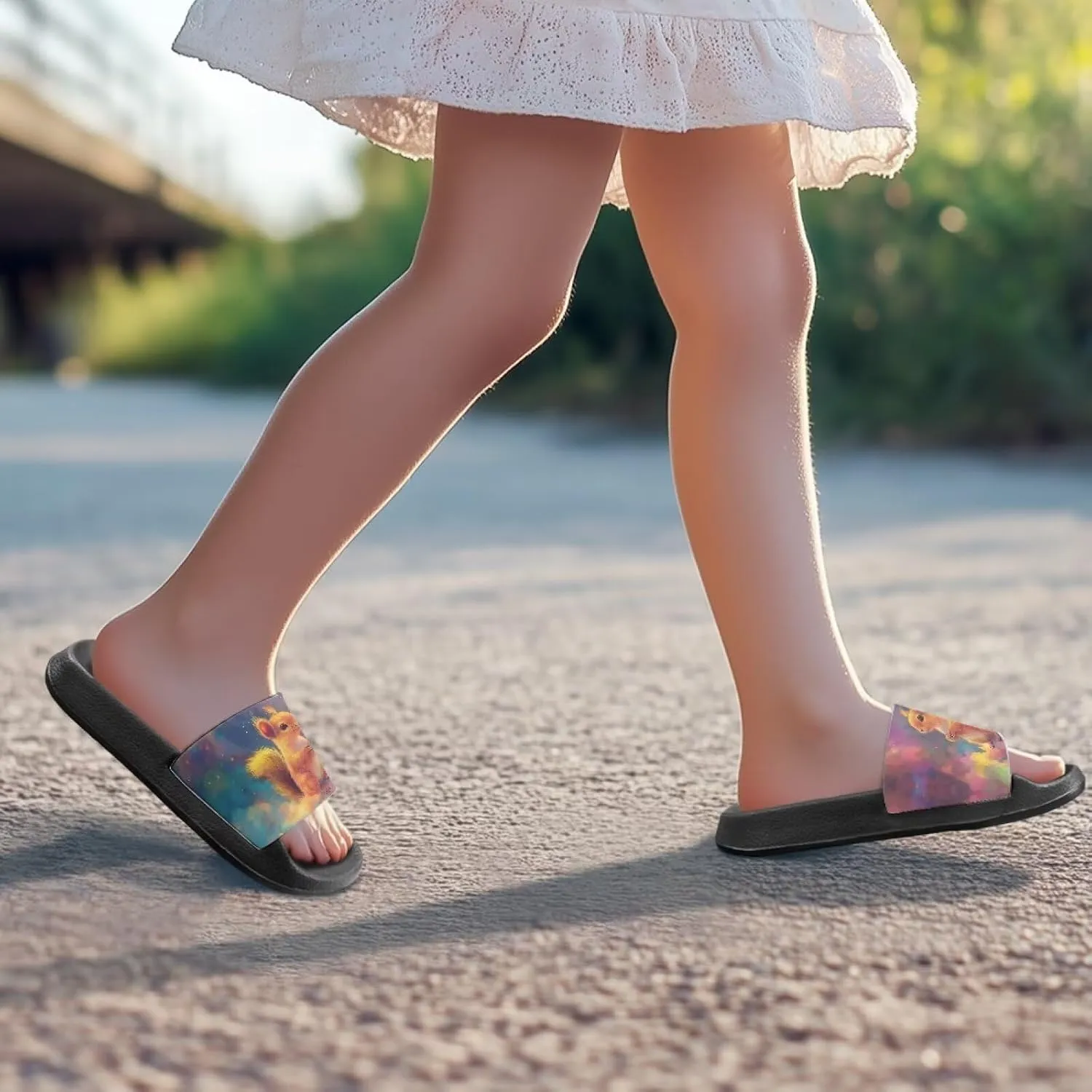 Slides for Kids Summer Slippers Lightweight Beach Sandals for Teen Girls
