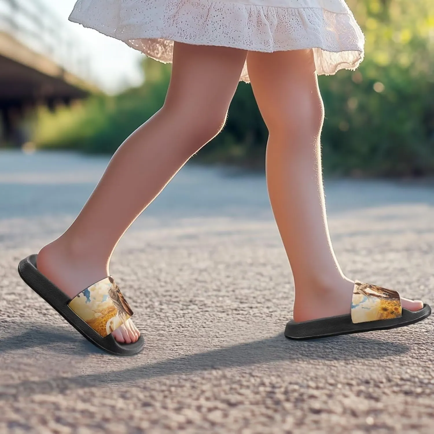 Slides for Kids Summer Slippers Lightweight Beach Sandals for Teen Girls
