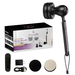 Smart Electric Shower Brush – Waterproof, LED Display, Adjustable Spin & Vibration Modes, Extendable Arm, Anti-Slip Design, Type-C Port, 2 Brush Heads,15 Showers Per Charge, Hanger & Charger