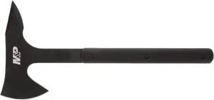 Smith & Wesson M&P Extraction & Evasion 16in S.S. Full Tang Tactical Axe with a Spearpoint Spine, Rubberized Handle and Sheath for Outdoor, Survival and EDC
