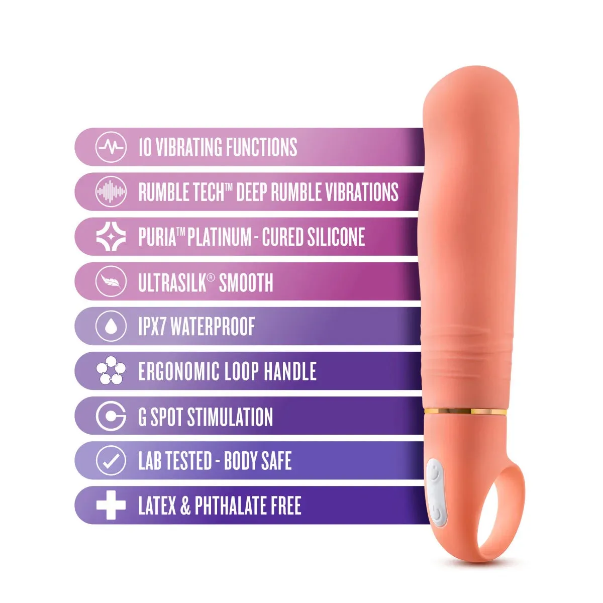 Smokin' AF G-Spot RumbleTech™ Vibrator - Coral