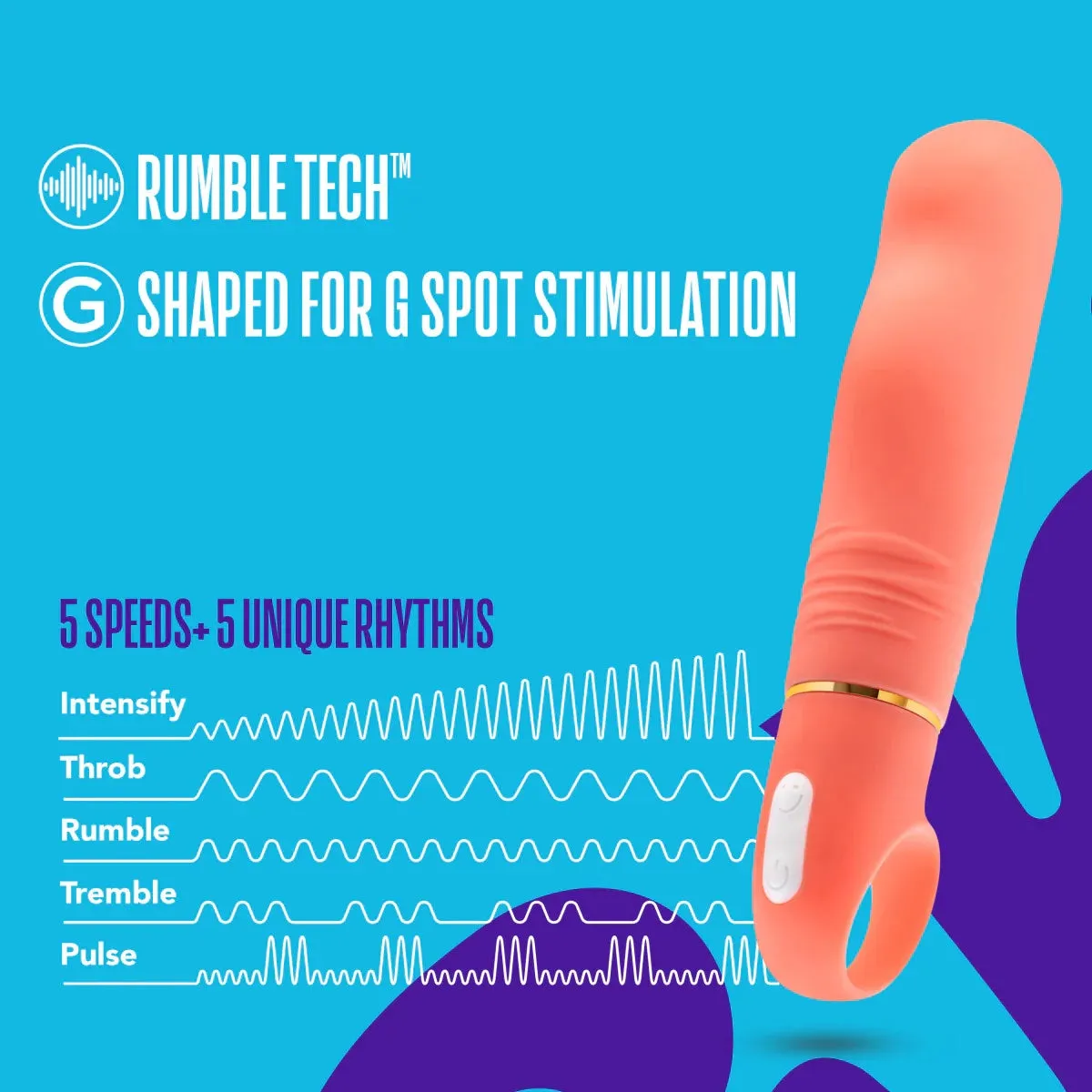 Smokin' AF G-Spot RumbleTech™ Vibrator - Coral