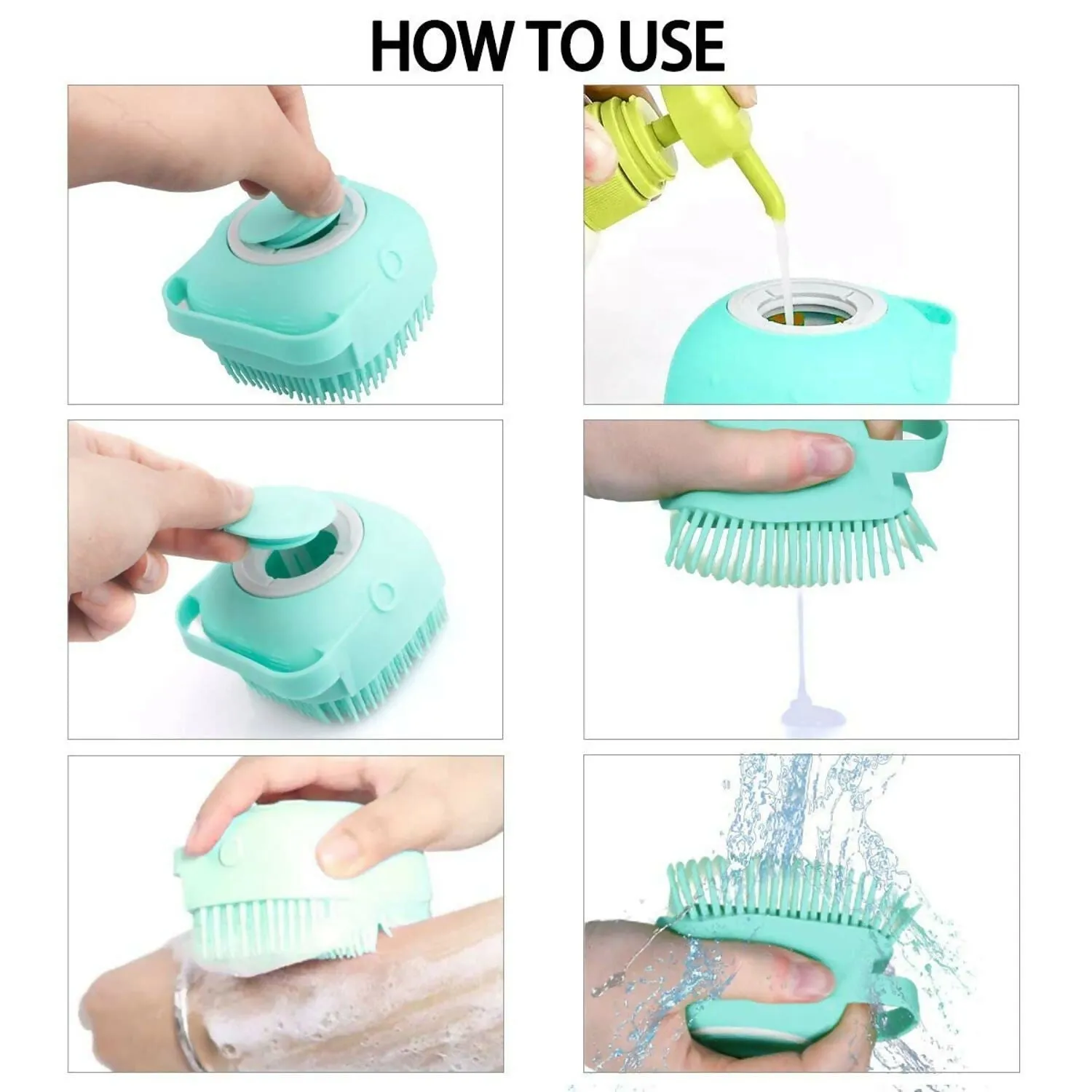 Soft Silicone Bath Shower Brush (Random Color)