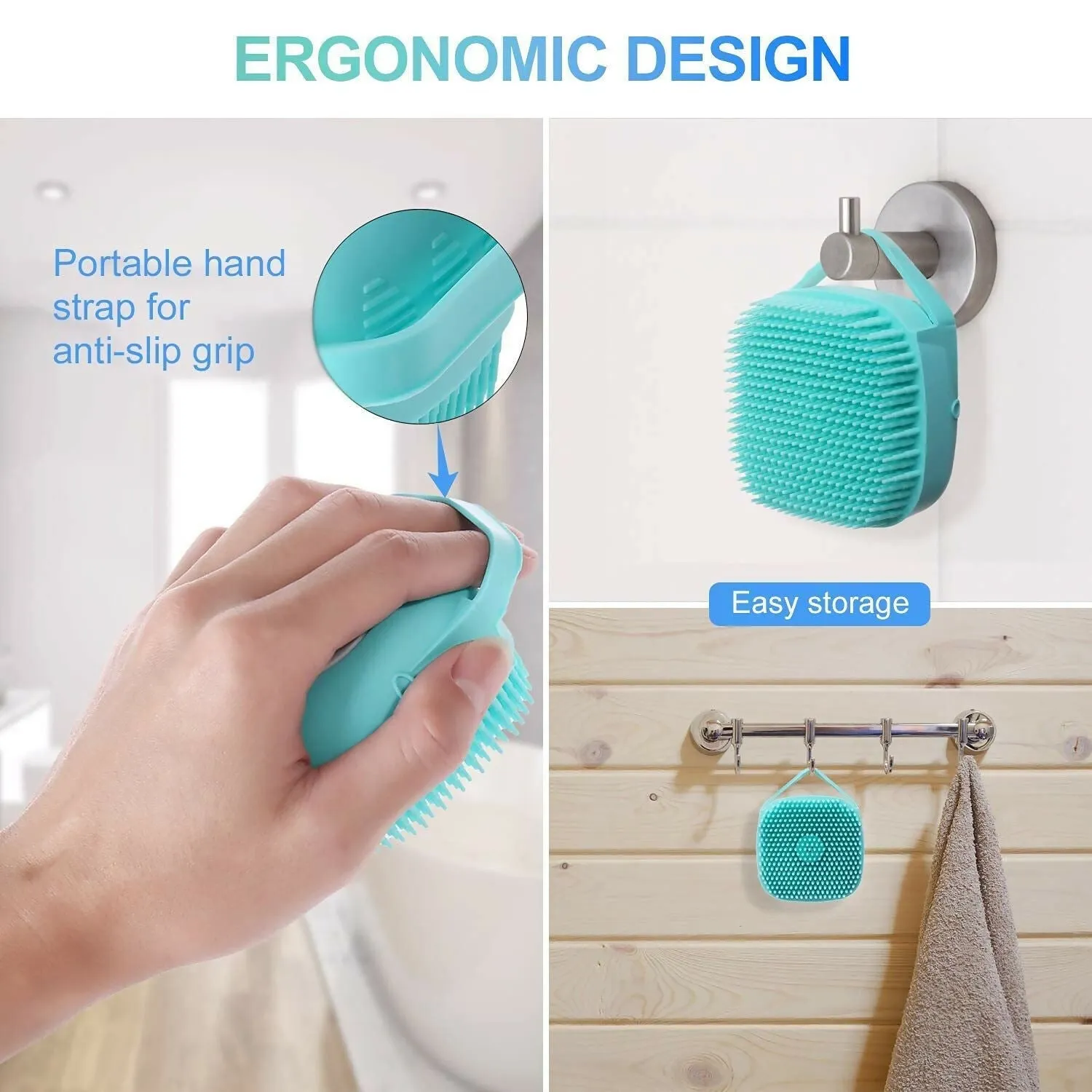 Soft Silicone Bath Shower Brush (Random Color)