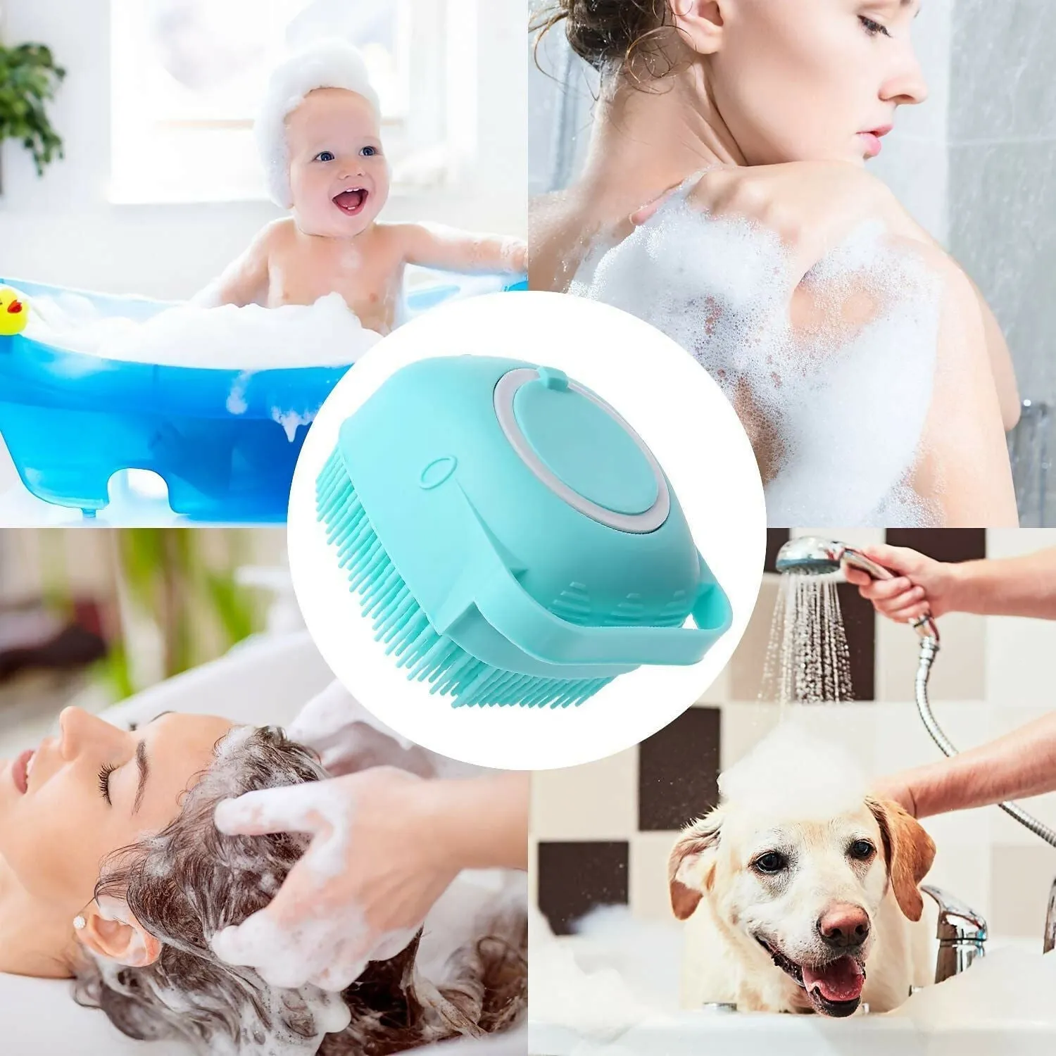 Soft Silicone Bath Shower Brush (Random Color)