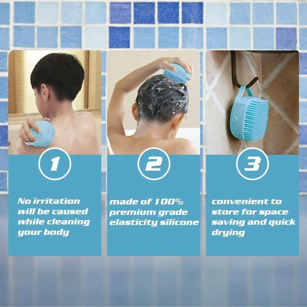 Soft Silicone Bath Shower Brush (Random Color)