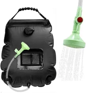 Solar Shower Bag Portable Shower for Camping Heating Camping Shower Bag 5 Gallons/20L Hot Water 45°C Switchable Shower Head for Camping Beach Swimming Outdoor Traveling Hiking…