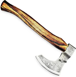 Splitting Axe Camping Chopping Hatchet Viking Tomahawk Battle Hunting Outdoor Solid Wood Handle 2031