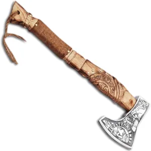 Splitting Axe Camping Chopping Hatchet Viking Tomahawk Battle Hunting Outdoor Solid Wood Handle 2043
