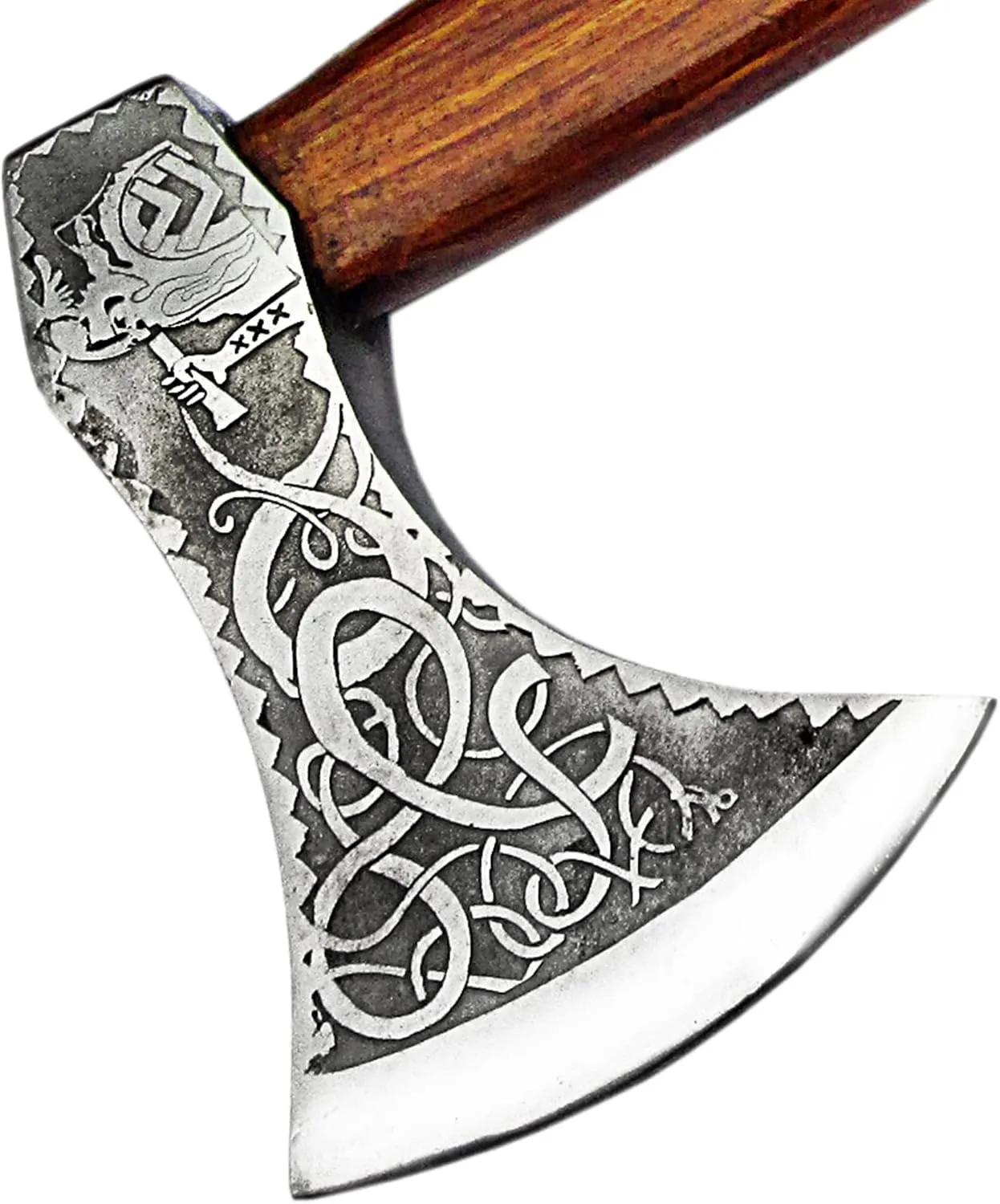 Splitting Axe Camping Chopping Hatchet Viking Tomahawk Battle Hunting Outdoor Solid Wood Handle 2098