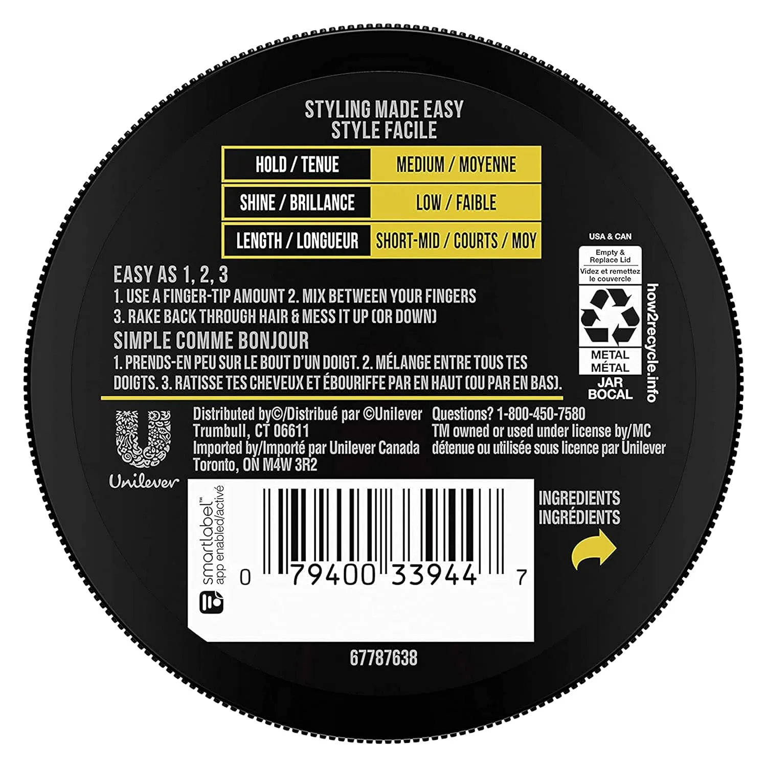 Styling Flexible Hair Paste Urban Messy Look 2 Count for an Instant Texture Boost Hair Styling Made Easy 2.64 Oz