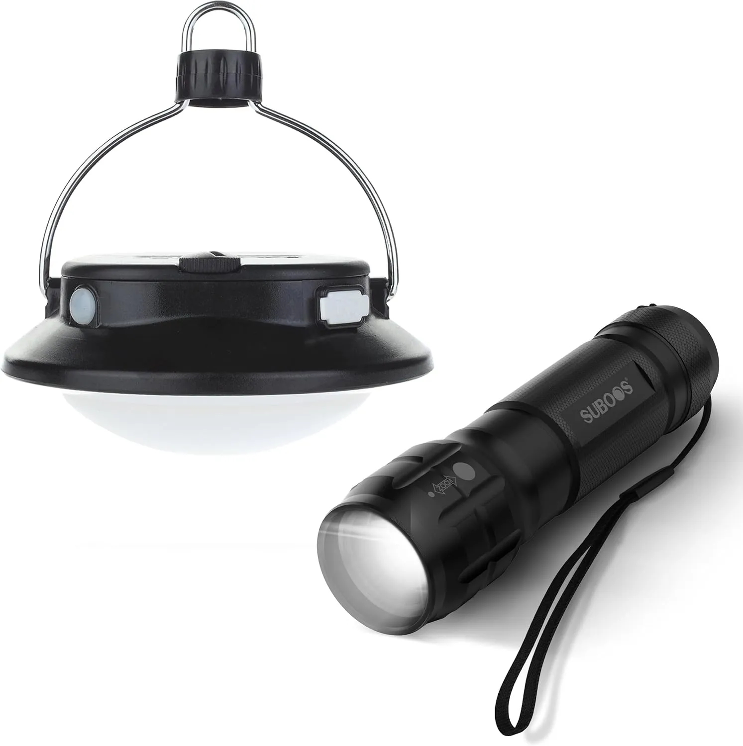SUBOOS Gen 2 Pro LED Camping Tent Light Rechargeable and AAA Battery Operated PocketPower Flashlight Powered by Duracell