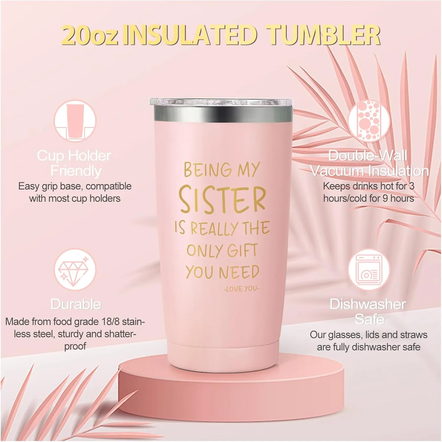 Suhctuptx Sisters Gifts from Sister, Sister Christmas Gifts, Sister Birthday Gifts, Best Sister Ever Gift Basket with Tote Bag, Love You Sister Unique Gifts Ideas for Sister, Sister in Law