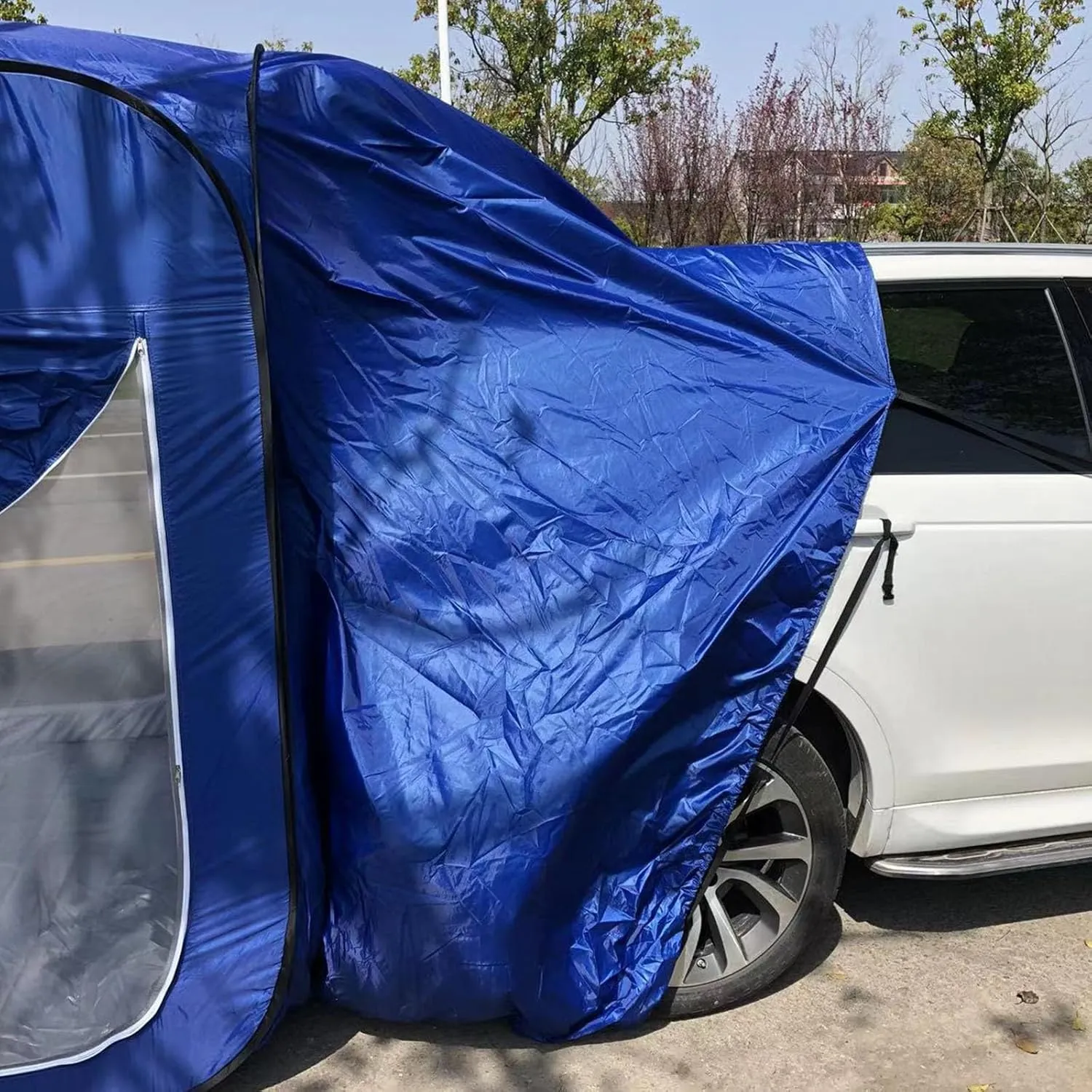 SUV Car Tents for Vehicles Tailgate Awning Tents,Car Camping Rear Tent with Rain Layer and Carry Bag,Pop-Up Truck Bed Tent for Camping,Accommodate,Traveling Outdoor Activities